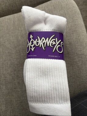 White Athletic Crew Socks - Cushioned Support